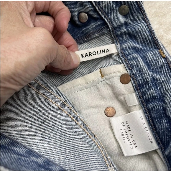 Grlfrnd X RevolveKarolina Rose Embroidered Denim Skinny Jeans Button Fly Size 25 - Picture 8 of 12